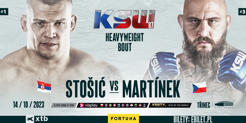Stošić vs. Martínek. Starcie na szczycie królewskiej kategorii wagowej walką wieczoru KSW 87 w Czechach
