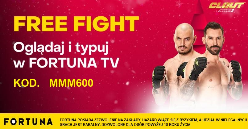 Clout MMA darmowa transmisja z walki Bartman vs Augustyn w Fortuna TV
