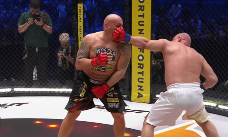 Wyniki walk gali Clout MMA 4 Jacek Muran Muranski nokautuje Marcina Najmana w pierwszej 1 rundzie