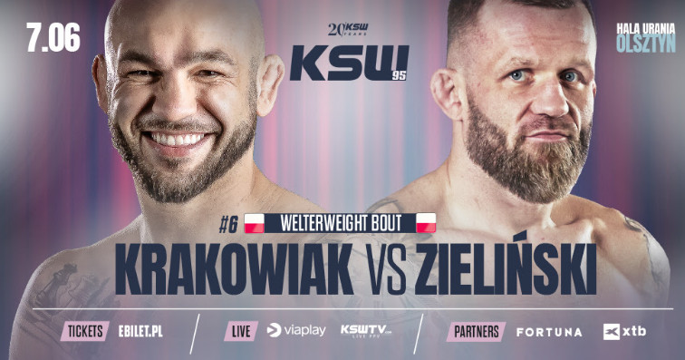Adrian Zieliński zmierzy się z Marcinem Krakowiakiem na gali KSW 95